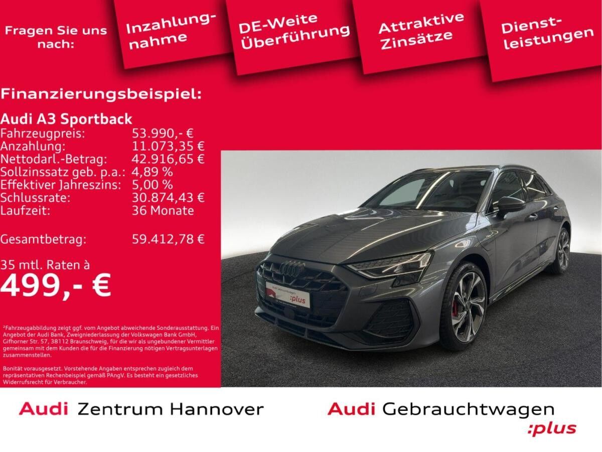 Audi A3 Sportback S line 45 TFSIe Head-Up Matrix Kamera SONOS ACC