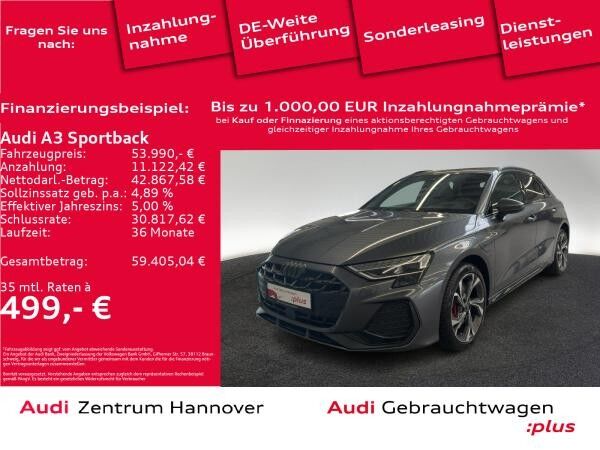 Audi A3 Sportback S line 45 TFSIe Head-Up Matrix Kamera SONOS ACC