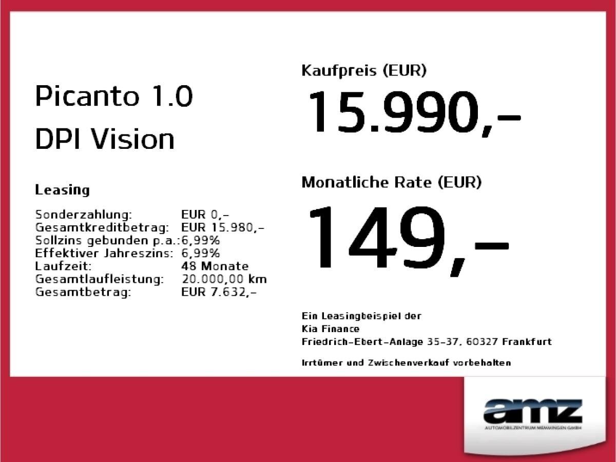 Kia Picanto 1.0 DPI Vision *Gewerbe*Sofort*Navi