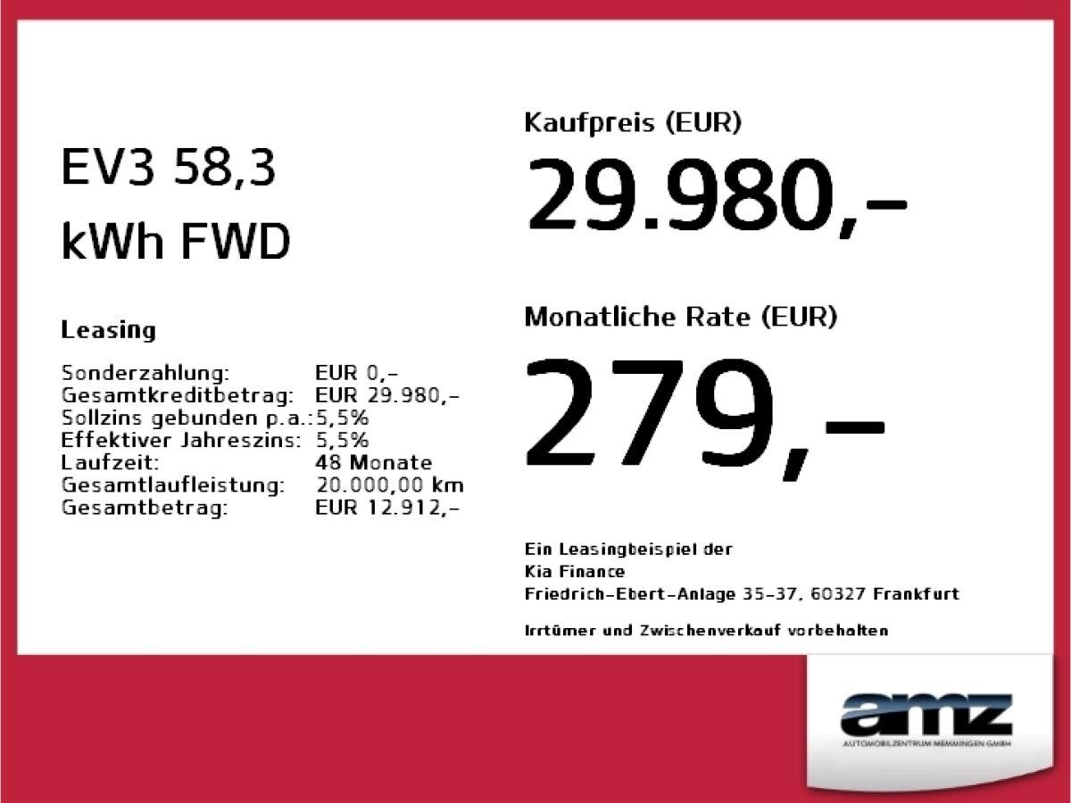 Kia EV3 58,h FWD AIR Spurhalteassistent*Navi