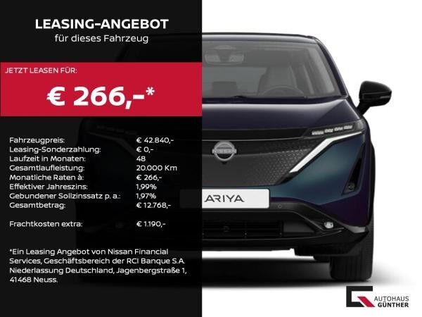 Nissan Ariya 63 kWh Advance Pack 22kW OBC