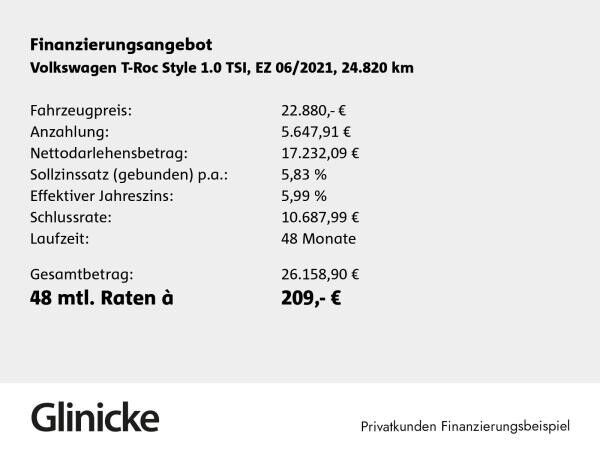 Volkswagen T-Roc Cabrio 1.0 TSI Style LED LM 17" PDC vo+hi ACC