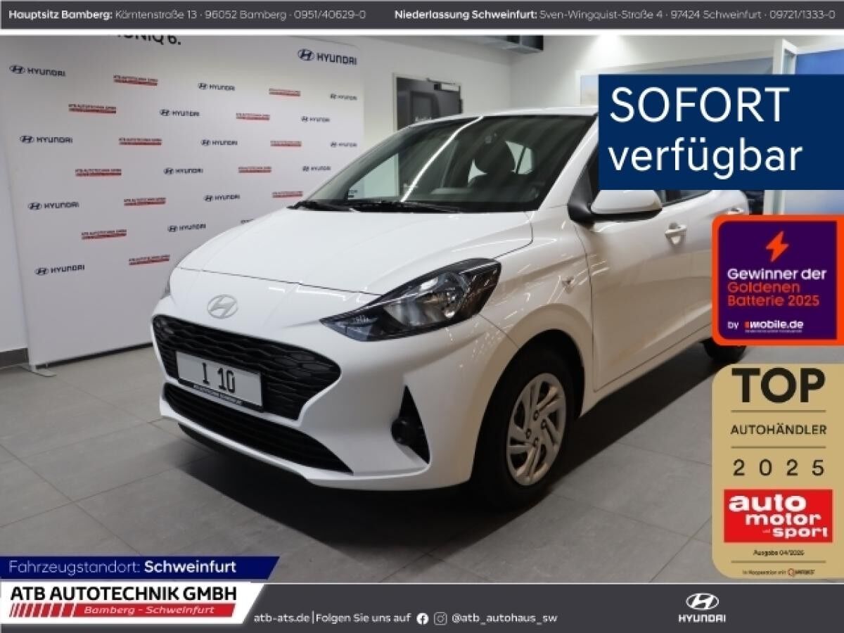 Hyundai i10 Select MY25 1.0 Benzin 5-MT 2WD Navi Apple CarPlay DAB Spurhalteass.