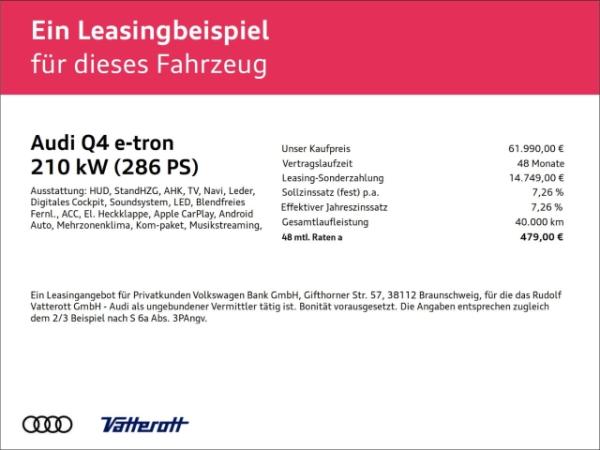 Audi Q4 e-tron 45 quattro S line edition Sonos AHK