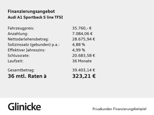 Audi A1 Sportback 30 TFSI S-LINE+LED+DCC+CARPLAY