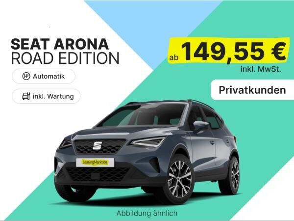Seat Arona 1.0 TSI 85kW Road Edition DSG | inkl. Wartung & Verschleiß | Privat