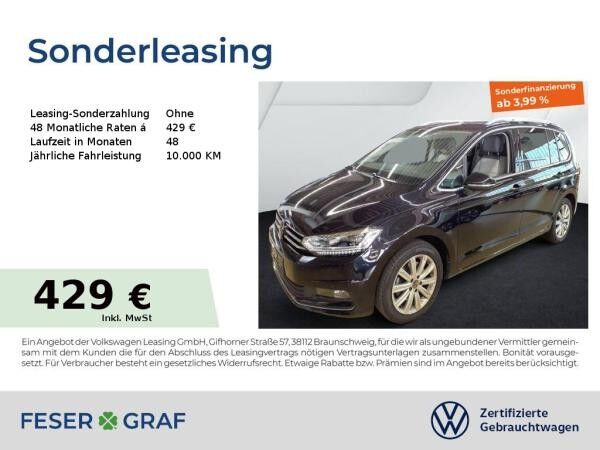 Volkswagen Touran Highline 2.0 TDI DSG Navi AHK Kamera LED