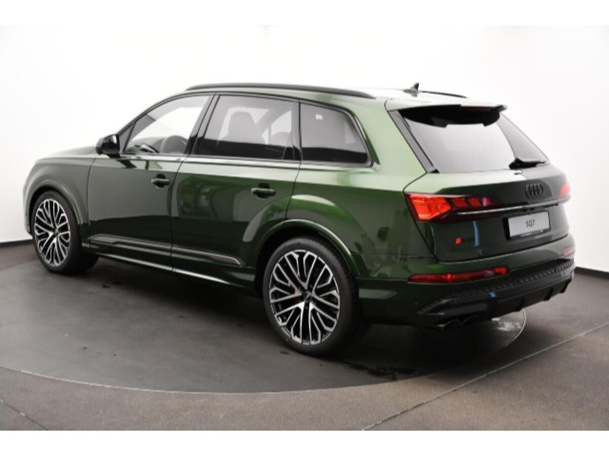 Audi SQ7 Audi exlusive Verde Ermes metallic HD Matrix LED-Scheinwerfer  Panorama-Glasdach Nachtsichtassistent