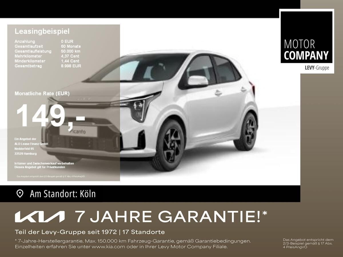 Kia Picanto 1.0 Vision ++MY26+Navi+R.Kamera+PDC+Alu++
