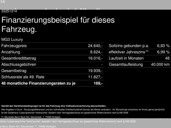 MG MG3 Hybrid+ Luxury 🚗 Kleinstadtflitzer zum kleinen Preis!  🚗