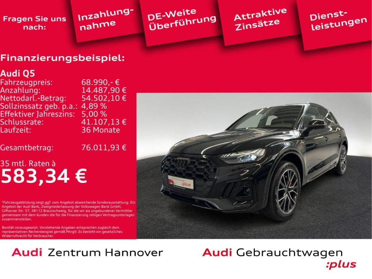 Audi Q5 S line 50 TFSIe quattro Matrix Kamera Leder AHK Navi