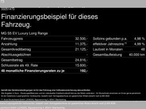 MG S5 EV Luxury Long Range - SONDERAKTION Tageszulassung!