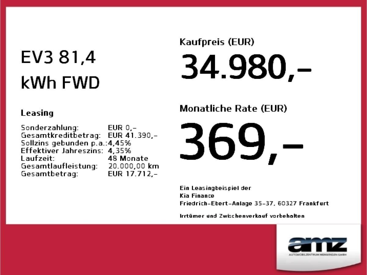 Kia EV3 81,h FWD Air *Wärmepumpe*Sitzheizung*