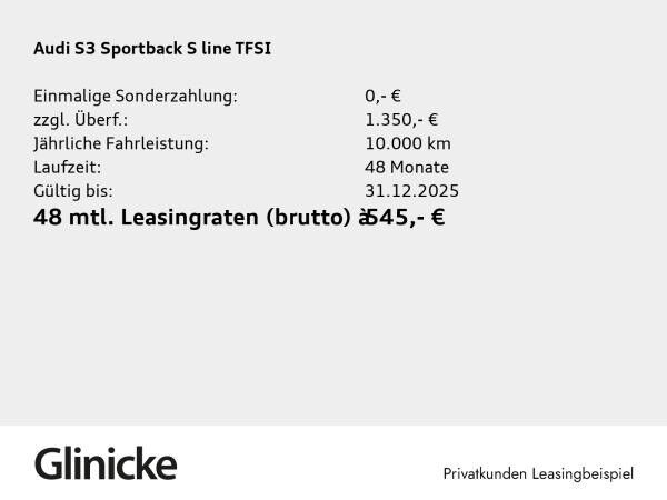 Audi S3 Sportback TFSI quattro S tronic NEUBESTELLUNG