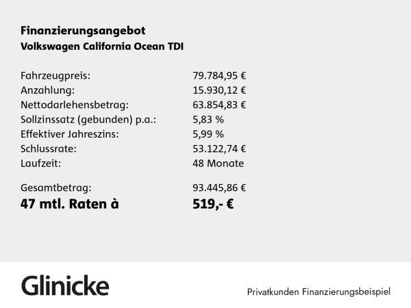 Volkswagen California Ocean TDI Navi LED SDHZ UPE 104.000 €