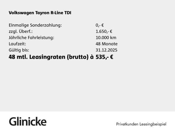 Volkswagen Tayron R-Line 2,0 TDI 4Motion STH H&K AHK Pano