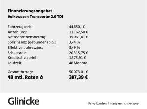 Volkswagen Transporter 2,0 TDI 6-Gang AHK KLIMA ALLWETTER