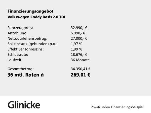 Volkswagen Caddy 2.0 TDI Cargo 6-Gang Schaltget+APP-CONNECT