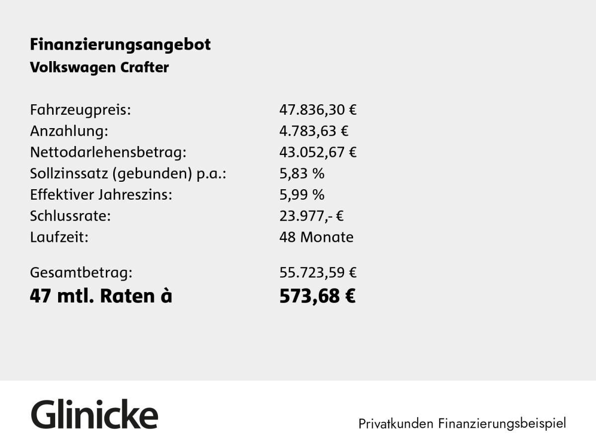 Volkswagen Crafter 35 Pritschenwagen Doppelkabine AHK