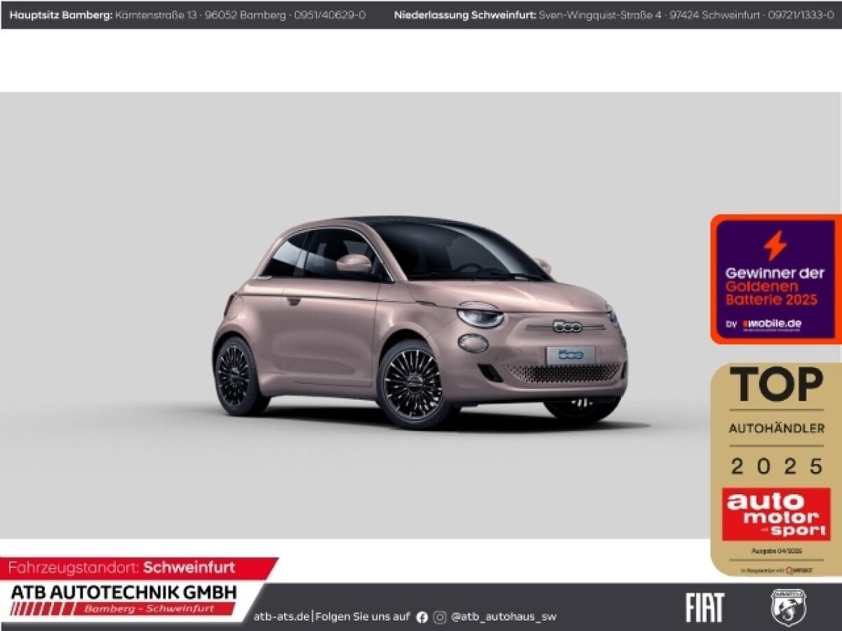 Fiat 500e Cabrio 42 kWh LaPrima Navi LED ACC Apple CarPlay