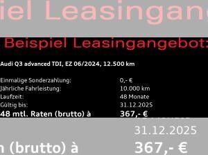 Audi Q3 advanced 35TDI S-tronic / MMI-Navi+, LED, RFK