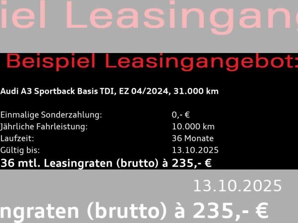 Audi A3 Sportback 30TDI S-tronic / MMI-Navi plus, ACC