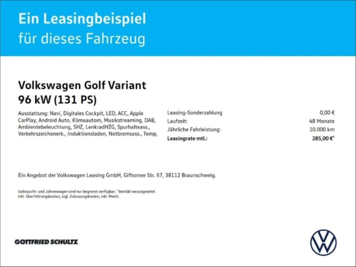 Volkswagen Golf Variant VIII LIFE eTSI DSG NAVI SITZHEIZUNG EINPARKHILFE LED