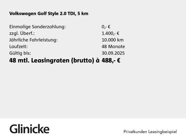 Volkswagen Golf Style 2,0l TDI DSG*Pano*Lederp.*AreaView*