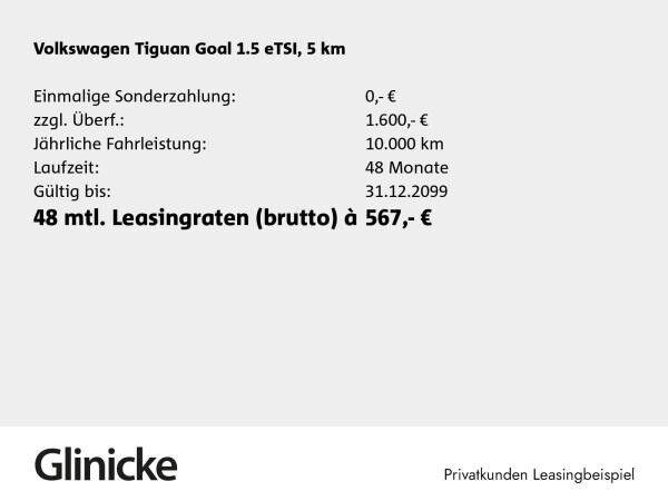 Volkswagen Tiguan GOAL 1,5l eTSI DSG*AHK*Keyless*Navi