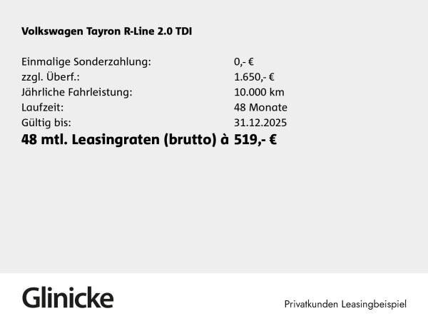 Volkswagen Tayron R-Line 2,0 l TDI Launch-Paket AHK Winter