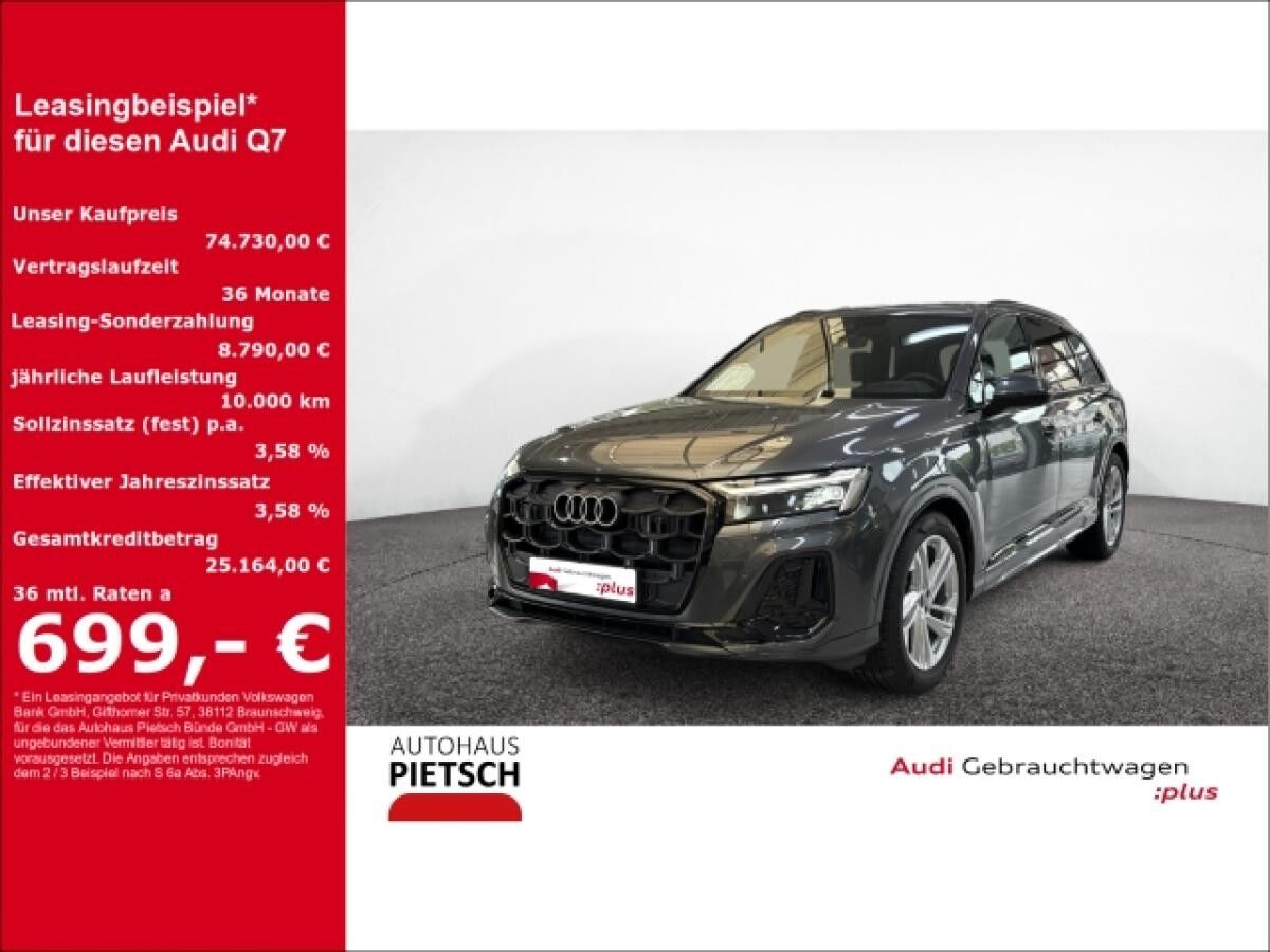 Audi Q7 50 TDI S-Line quattro HUD Luftfederung AHK PANO NAVI VC