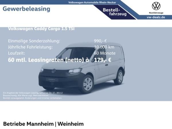 Volkswagen Caddy Cargo 1.5 TSI Bluetooth Einparkhilfe Spurhalteassistent