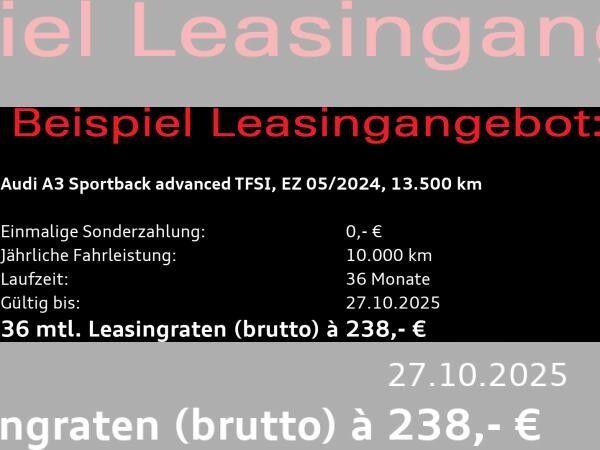 Audi A3 Sportback advanced 35 TFSI / MMI-Radio+, SHZ