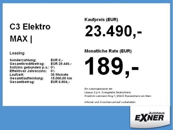 Citroën C3 Elektro MAX | VORLAUF | Gewerbe