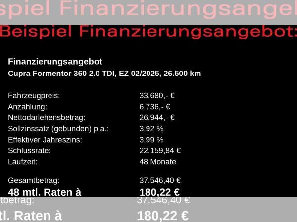 Cupra Formentor 2.0TDI DSG/ Sennheiser, 360°, LED, AHK