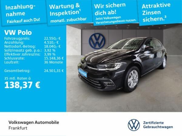 Volkswagen Polo 1.0 TSI DSG Style Navi IQ.Light DAB+ FrontAssist