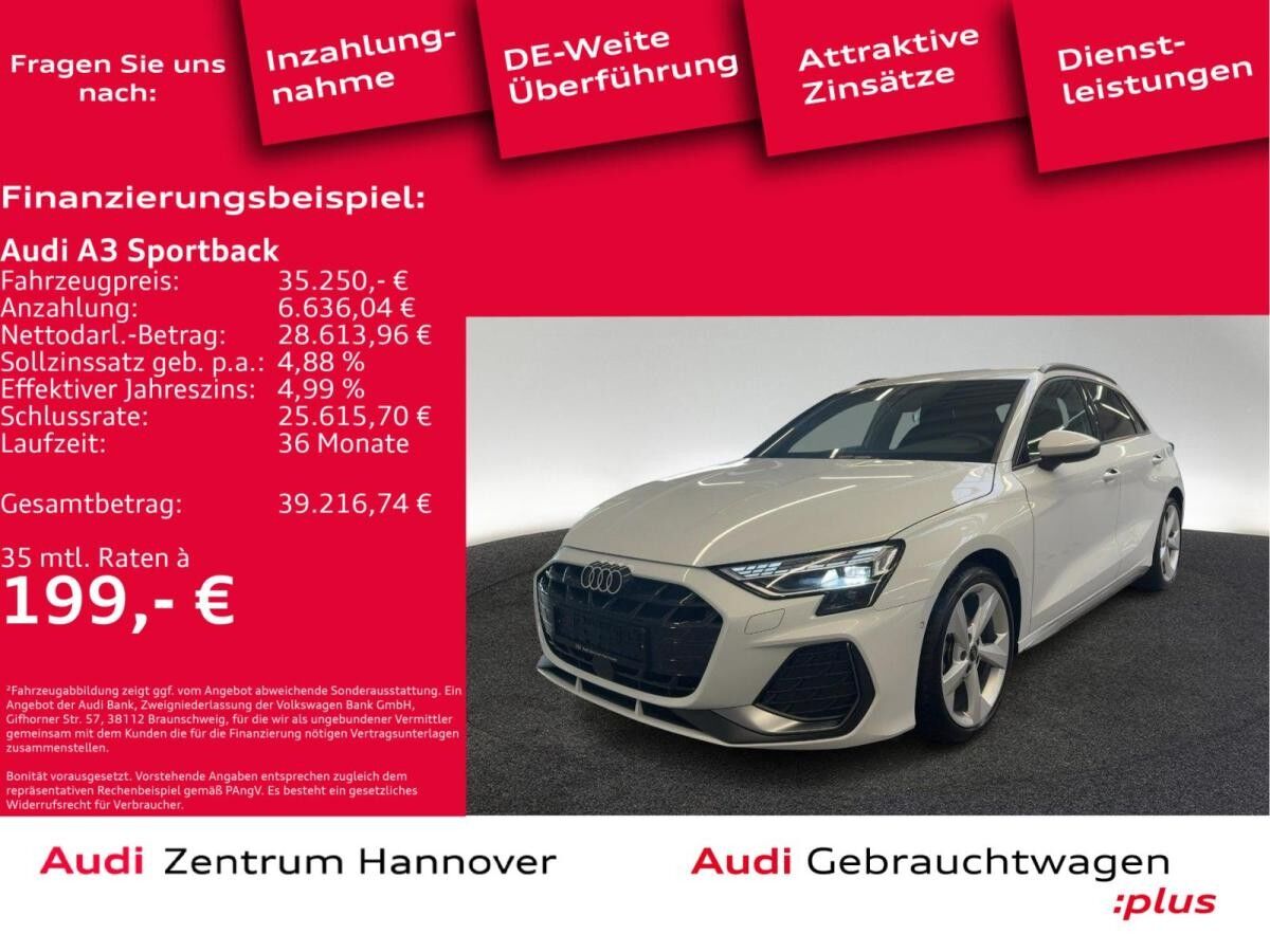 Audi A3 Sportback 35 TFSI S line AHK SONOS Kamera Navi LED