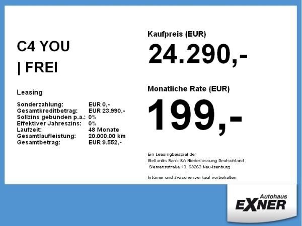 Citroën C4 YOU | FREI KONFIGURIERBAR | Privat