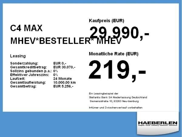 Citroën C4 MAX MHEV