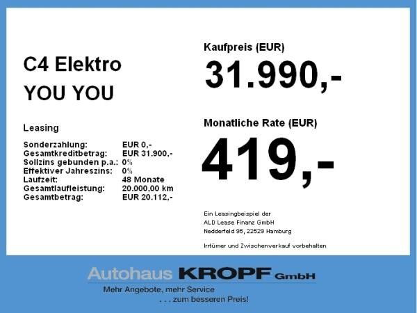 Citroën C4 Elektro YOU