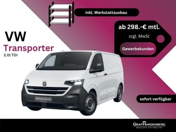Volkswagen Transporter Kasten 2.0l TDI inkl. Werkstattausbau - verfügbare Fahrzeuge: 4/5