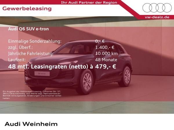 Audi Q6 e-tron Q6 SUV e-tron Q6 SUV e-tron DAB Standklima LED Virtual-Cockpit-Plus