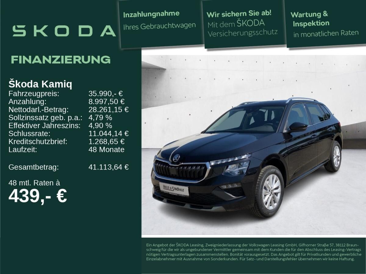 Skoda Kamiq Selection 1,5 TSI DSG AHK SHZ BIS 28.11.25