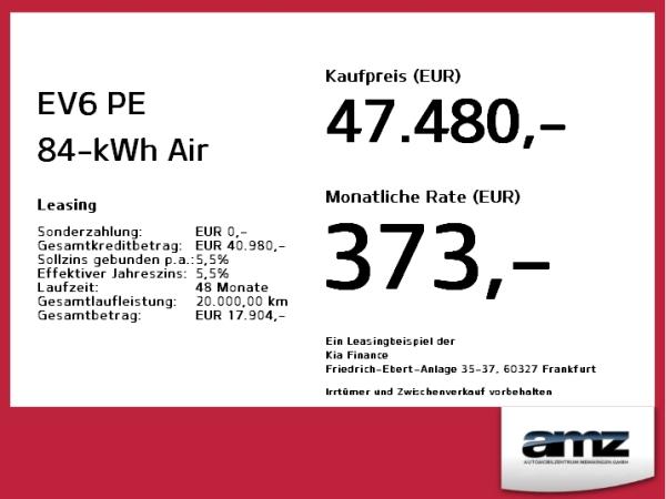 Kia EV6 PE 84-kWh Air *Sitzheizung*Fernlichtassistent
