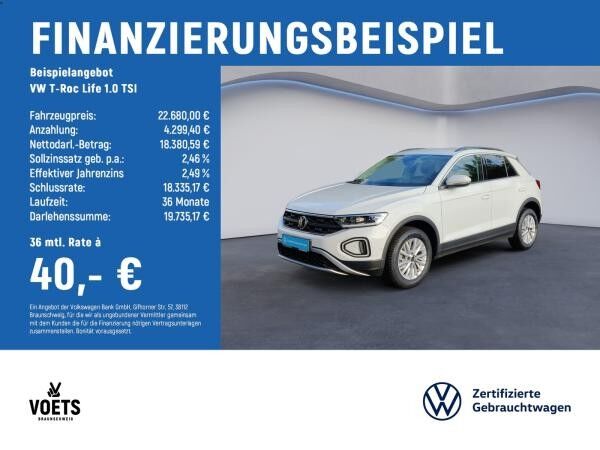 Volkswagen T-Roc Life 1.0 TSI LED+App-Connect+PDC