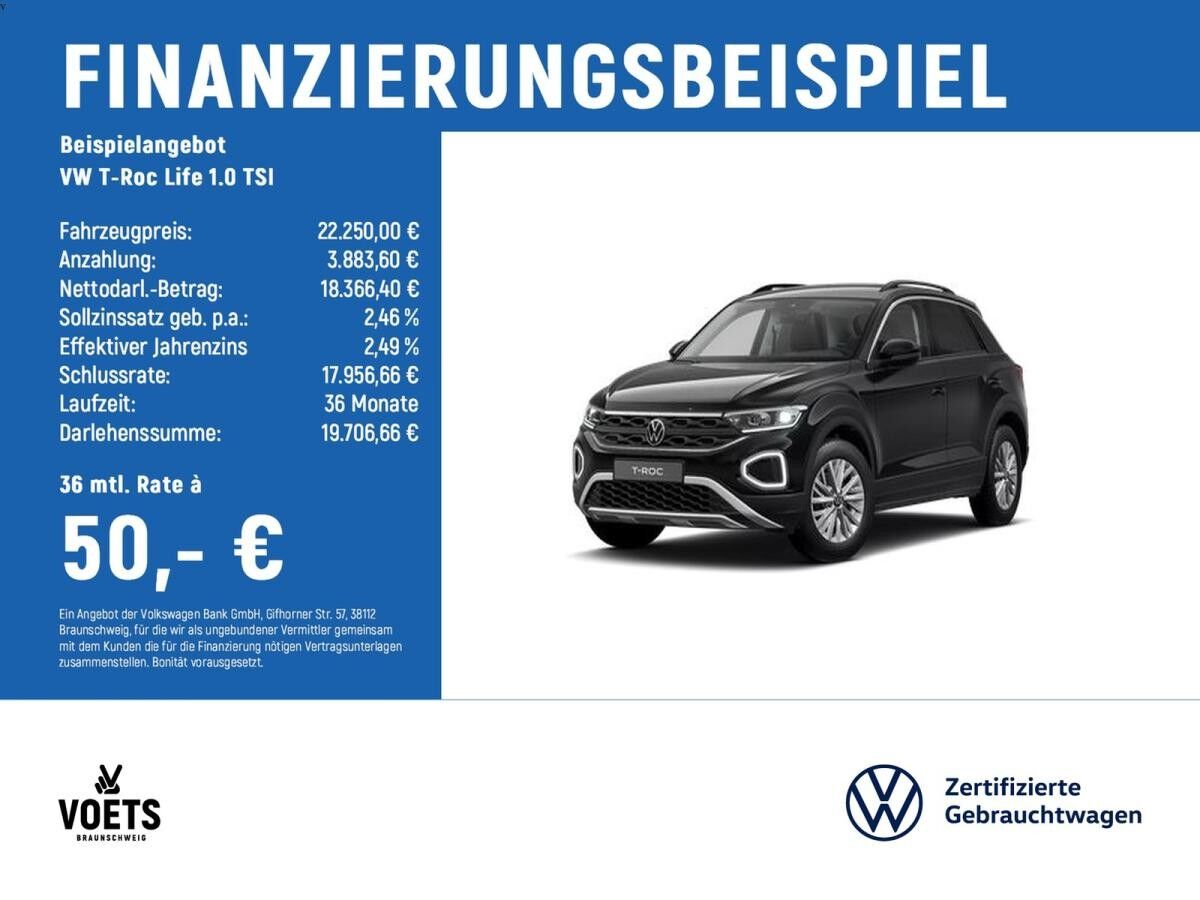 Volkswagen T-Roc Life 1.0 TSI LED+PDC+SHZ