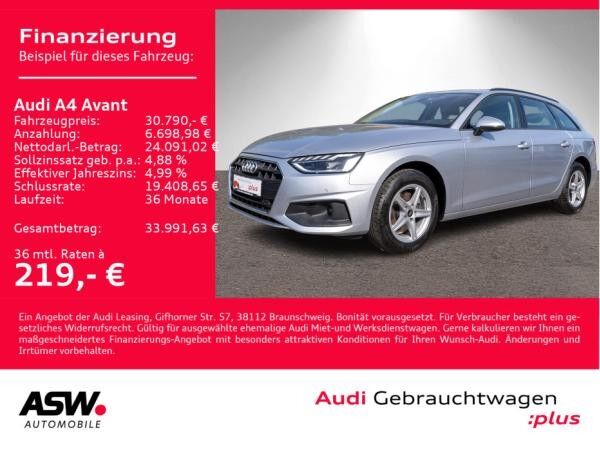 Audi A4 Avant 35TFSI Stronic Navi LED AHK ACC PDC SHZ // SOFORT VERFÜGBAR!!