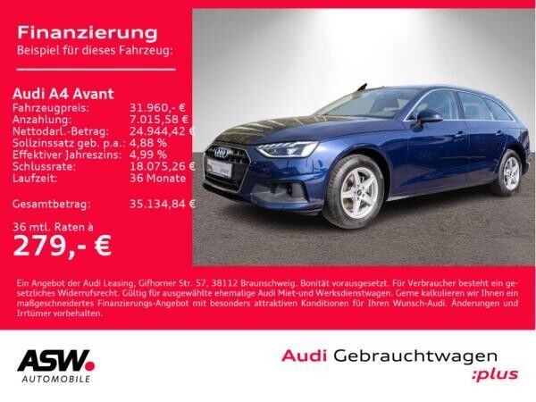 Audi A4 Avant 35TDI Stronic Navi LED StandHz PDC SHZ // SOFORT VERFÜGBAR!!