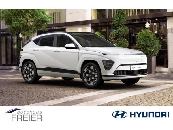 Hyundai Kona Elektro Prime 65kWh Sitz-Komfortp. inkl. Ledersitze, Glas-Schiebedach, Assistenz-Paket 2, BOSE, 19" Alu