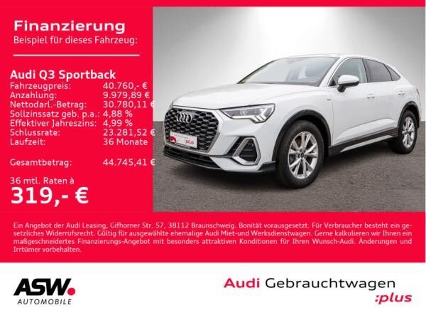 Audi Q3 S line 35TFSI Navi LED AHK ACC PDC // SOFORT VERFÜGBAR!!!